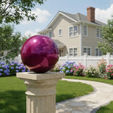 Decorative Garden Gazing Ball, Home Garden Gazing Globe Mirror Balls, Polished Stainless Steel Shiny Sphere, Ideal As a Housewarming Gift (Dia:15cm/6 inches)