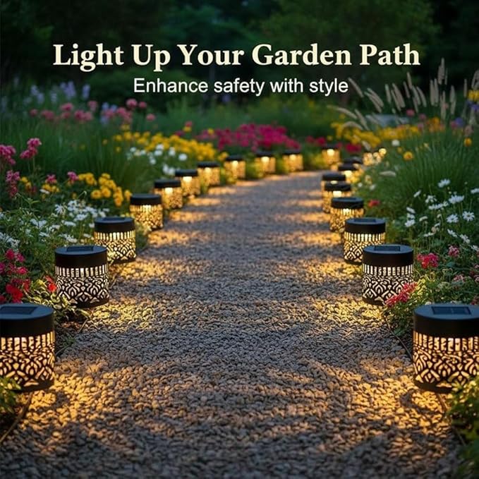 Decorative Solar Mandala Lights, Solar Wall Step Deck Light Outdoor Garden Decor, Mandala Theme Outdoor Fence Lights for Garden Post Patio Backyard Yard Decor