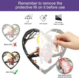 1PC Flower Fairy Acrylic Stained Glass Suncatcher Nature Heart-Shaped Magic and Butterfly Girls Suncatcher Hanging Decoration with Cord SunCatchers for Window Decor Outdoor Garden Decor Gift (red)