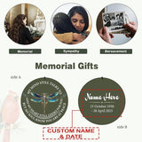 ASTARIN Personalized Wind Chimes, Memorial Wind Chimes, Dragonfly Custom Name Sympathy Gifts Windchime for Loss of Loved One, Condolences 30in/36in Wind Chime for Loss of Loved Ones(Produced in USA)