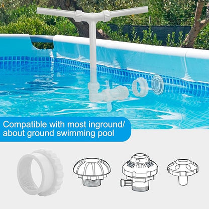 2-Pack Pool Fountain - Dual Spray Water Fountains for Above and In-Ground Pools, Adjustable Fluorescent Dual Spray Waterfall Sprinkler Cooler for Pool, High-Pressure Pool Spray Fountain.