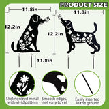 2 Pack Metal Dog Garden Decor for Outside - Unique Dog Statues, Decorative Garden Stakes, Labrador Pet Gifts for Women/Men, Silhouette Yard Art, Ideal for Decorating Backards, (11in)