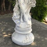 Zaer Ltd. 63" Tall Graceful Magnesium Angel Statue in Antique Grey Distressed Finish Antique Classical Design (Lillith)