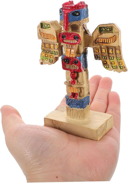 HANABASS Resin Tribal Symbol Garden Decor Outdoor Figurine for Courtyards Unique Artistic Adornment for Valentines Day Retro Resin for Decoration