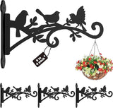 4 Pack Plant Hanger Hook,Outdoor & Indoor Hanging Basket Hooks,9in Metal Plant Wall Hanger,Plant Bracket Hook for Hanging Plants,Bird Feeder,Lantern