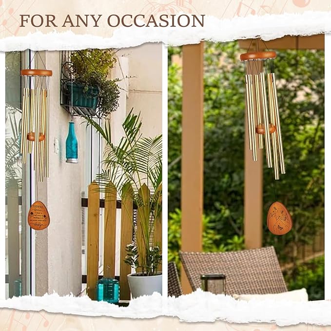 Gifts for Sister Women Best Friend Bestie Aunt Nana Friendship - Birthday Mothers Day Christmas Thanksgiving Wedding Graduation Valentines Day Thank You Gift Ideas Wind Chimes