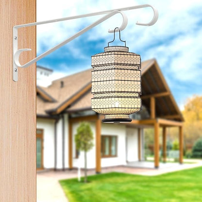 Plant Hangers Outdoor，2 Pack 15.4 Inch Hanging Plant Hooks,Heavy Duty Wall Plant Hanger,Plant Hanger Bracket for Bird Feeders, Planters, Lanterns, Wind Chimes, Wihte