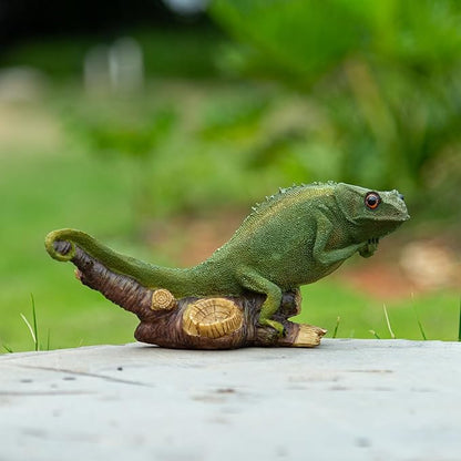 Garden Lizard Statue - Large Garden Statues & Figurines, Big Foot Yard Decor, Outdoor Statue for Patio, Lawn, Yard