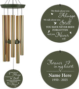 ASTARIN Personalized Memorial Wind Chimes, 30inch/36inch Memorial Wind Chimes, Custom Sympathy Gifts in Loving Memory of Dad/Mom, Condolences Wind Chime for Loss of Loved Ones(Produced in USA)