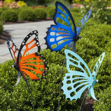 Modern Artisans American Made Large Butterfly Garden Sculpture/Stake - Verdi Green