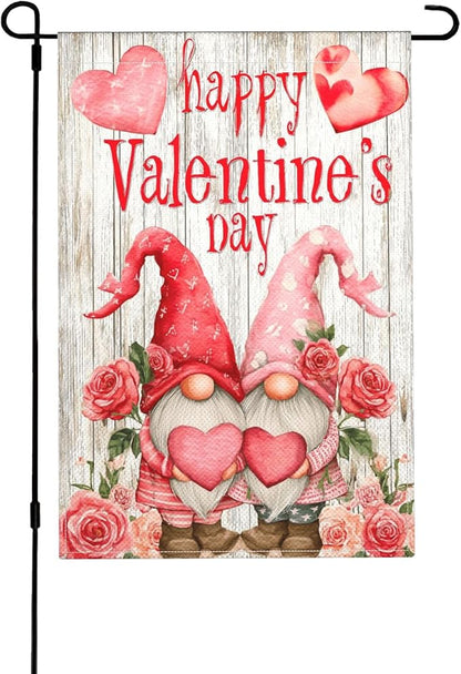 Love Garden Flag Seasonal Double Sided 12 x 18 Inch Small Yard Flag for Indoor Outdoor Decor Holiday All Seasons