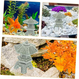 Yardwe 10pcs Stone Pagoda Statue Mini Pagoda Model Zen Sculpture Garden Ornament Home Decor