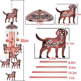 Outdoor Dog Wind Chimes, Gifts for Mom & Grandma & Woman & Family & Neighbor, Dogs Decoration for Home,Garden,Balconies,Room,Patio,Indoor, Mobile Wind Catcher, Memorial Windchime, Blessing Wind Bells