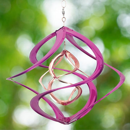 Red Carpet Studios The Original Cosmix Deluxe Helix Wind Spinner, Medium 14-Inch, Double Purple & Copper