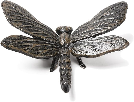 BRASSTAR Cast Iron Dragonfly Statue Delicate Modelling Interior and Exterior Decoration Suitable for Placing Study Garden Lawn Balcony TQGJPT432