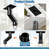 Tfro & Cile Rain Chain Gutter Adapter Black Installation Suit for Gutter Downspout Outlet