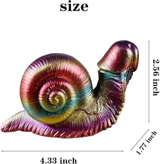 Evil Penis Outdoor Garden Statues, Funny of Tortoise Sculptures Yard Decorations Lawn Ornaments Decor Inappropriate Weird Gifts for Women Housewarming Mother's Day (Snail)