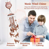 Wolf Wind Chimes for Outside,Wolf Gifts for Men Women/Memorial Gift/House Warming Gift/Birthday Gifts Metal windchimes Outdoors/Indoors,Garden Decor,Patio,Home,Porch,Yard Decorations