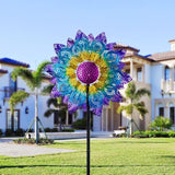 Large Wind Spinners Outdoor,Wind Spinner for Yard Metal Wind Sculptures & Spinners 82.8 Inch Windmill Kinetic Yard Art for Patio,Lawn & Garden Decor