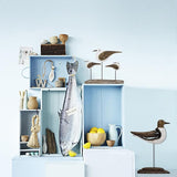Morning View Wooden Sea Birds Decor Wood Seagull Statue Bird Figurines Seabird Statue Standing Seagulls Decorations Coastal Sculpture Nautical Beach Ocean Home Table Garden Yard Lawn Outdoor 7 Inch