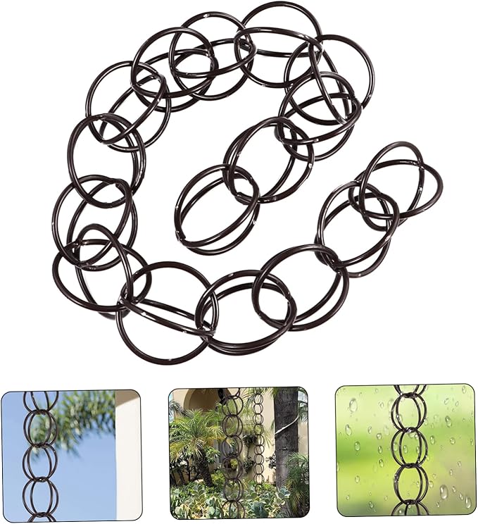 VOSAREA Decorative Copper Gutter Downspout Chain 1M Garden Rainwater Diverter Hummingbird Design for Outdoor Winter Drainage
