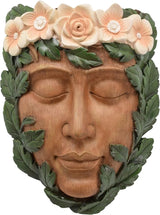 Arcadia Garden Products Large Whimsical Tree Face Planter, 8"x10.5", Outdoor Tree Hugger, Woman Spirit Sculpture for Garden Art Decor, Birdfeeder, Hangs on Trees, Fences or Walls, Willow