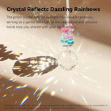 Dog Memorial Gifts for Loss of Dog, Pet Memorial Gifts for Dogs, Thoughtful Bereavement Remembrance Crystal Suncatcher with Sympathy Card (Purple Red)