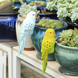 TAYASH Resin Parrot Flower Pot Hugger Decorations,Parrot Animal Sculpture Hanging Realistic Parrot Garden Ornament for Patio Yard Balcony Lawn Figurine Tree Decor (White)