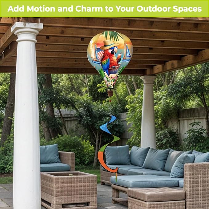 Briarwood Lane Happy Hour Parrot Hot Air Balloon Spinner