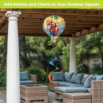 Briarwood Lane Happy Hour Parrot Hot Air Balloon Spinner