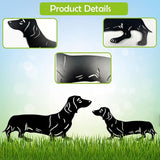 GDNSFIT Dachshund Dog Metal Decor for Outside,Garden Stakes Decorative Dog Gifts for Women/Men,Black Silhouette Statues for Yard Ornaments,Lawn, Patio, Pathway,Outdoor Garden Decor