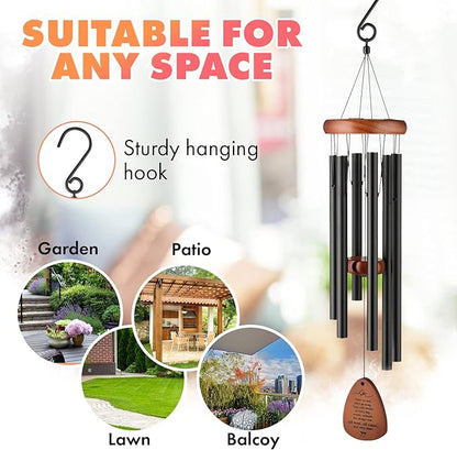 Sympathy Wind Chimes - Memorial Chimes for Loss of Loved One, Condolence Remembrance Gift in Memory of Mother Father, 32 Inch