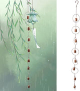 Topyond Rain Chain for Gutters, Hanging Rainchain, Decorative Rain Gutter Chain with Bells, Outdoor Decor Rain Catcher Chain for Garden, Patio, Home, Creates Soothing Sound