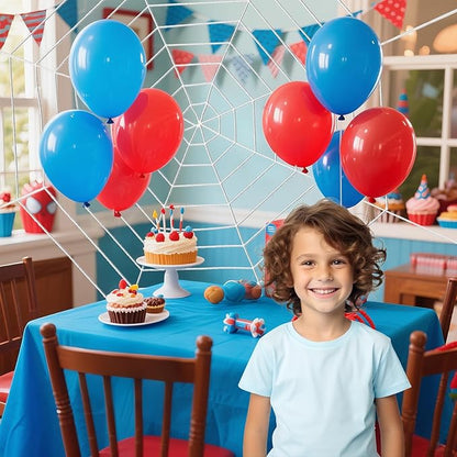 12 FT 9-Ring Spider Web Halloween Decorations, Giant Rope Fake Spider Web for Scary Haunted House, Outdoor Yard, Porch, Wall, and Spooky Trick-or-Treat Hanging Party Decor (White)
