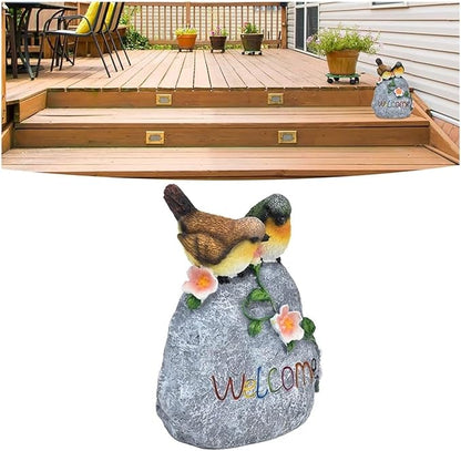 Garden Gift Welcome Bird Statue Garden Stone Outdoor Patio Decor