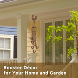 Rooster Wind Chimes for Outside, Rooster Gifts for Women/Men/Mother/Father, Metal Windchimes for Birthday/Christmas/Thanksgiving, Chicken Decor for Patio, Garden,Yard, Home, Porch