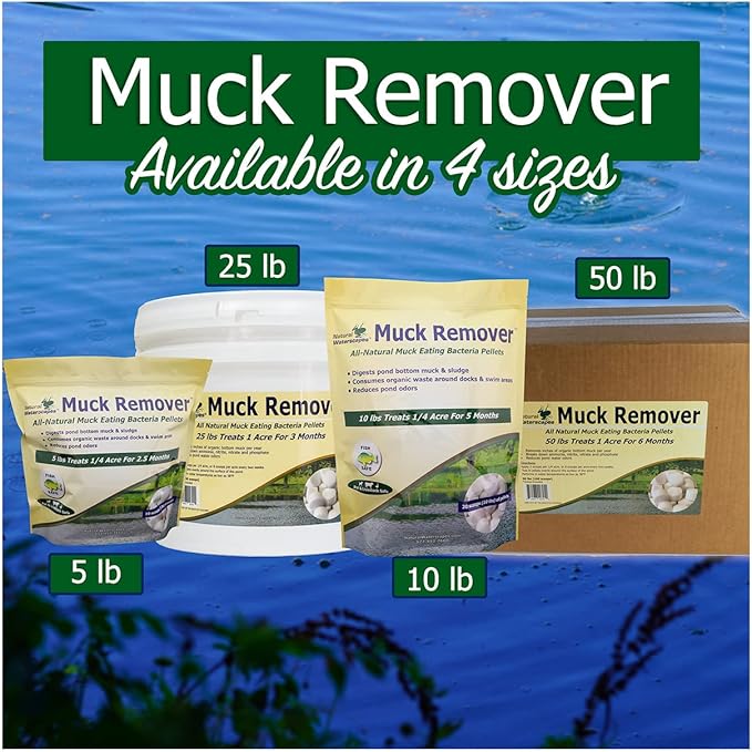 Muck Remover Pellets 10 lb Pond Tablets Treats 2.5 Acres - Pond Sludge Remover, Lake Muck Removal