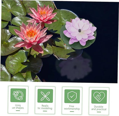 1Set Water Lily Solar Fountain Outdoor Solar Powered Fountain for Garden and Pool Decoration Easy to Clean Durable Design for Beautiful