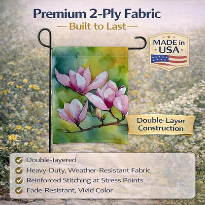 Caroline's Treasures Mississippi Magnolia in Watercolor Garden Flag Mailbox Flag Decorative Yard Flag Banner Outside Patio Artwork Yard Flower Beds, Garden Size, Multicolor