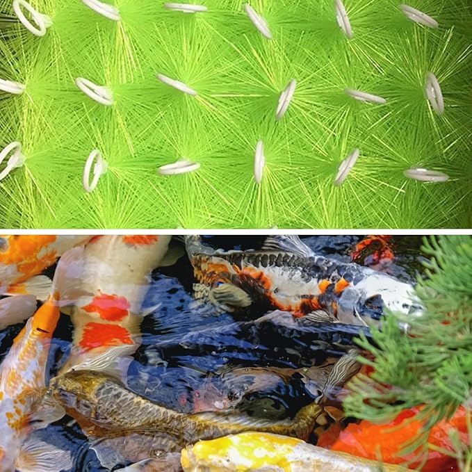 5-Pack Green Filter Brushes for Pond & Aquarium, 24 Inch x 4.7 Inch - Durable Physical Mechanical Media for Water Filtration