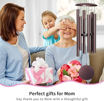 Wind Chimes for Outside Deep Tone, 36'' Large Wind Chimes Outdoor, Sympathy/Memorial Wind Chime Gifts for Mother's Day/Grandma (36''Bronze)
