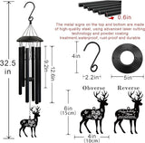 Wind Chimes for Mom - Birthday Gift from Daughter or Son, Perfect for Mother's Day, Christmas, Valentine's, Thanksgiving | Soothing Wind Bell, Gift for Mom Who Has Everything (Deer)