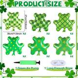 Wiooffen 12Pcs St. Patrick's Day Inflatables Large Shamrock Blow Up Balloons Lucky Clover Hanging Ornaments PVC Inflatable Ball Yard Lawn Decorations for St. Patrick's Party Outdoor Indoor Decor