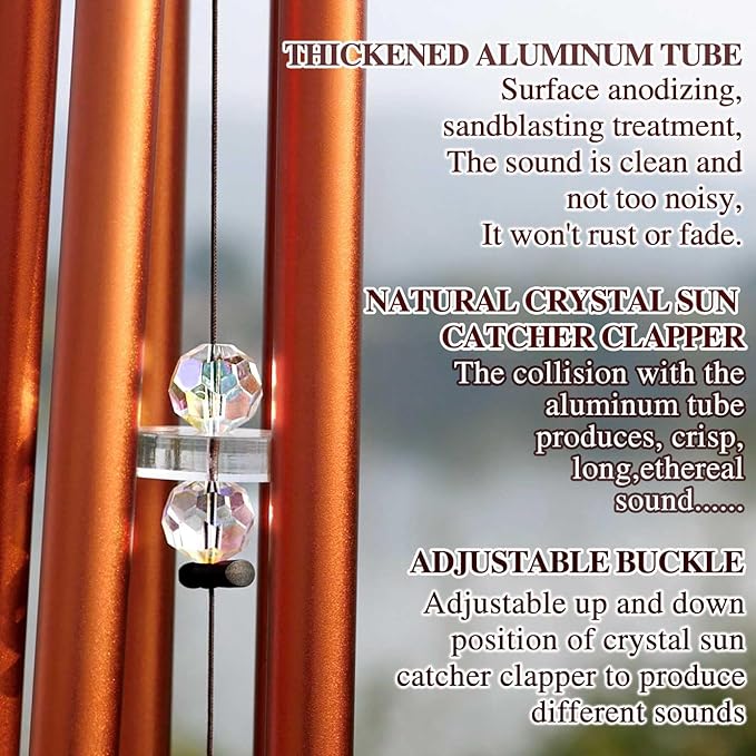 Personalized Memorial Wind Chime with Custom Photo, Name & Date - Thoughtful Sympathy Gift for Garden, Porch, Backyard & Patio Decor
