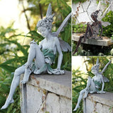 Angel Figurine Outdoor Statue, 9'' Brown Resin Angel Craft for Home, Table, Lawn, Yard, Porch, Patio, Christmas, Housewarming Gifts