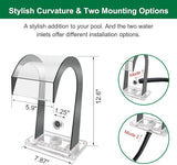 LONGRUN Waterfall Spillway Acrylic S-Shaped Pool Fountain with Color Changing LED Light, Pond Waterfalls Outdoor Water Spillway Fountains Kit for Garden Patio Swimming Pool Decoration-12.6" Height