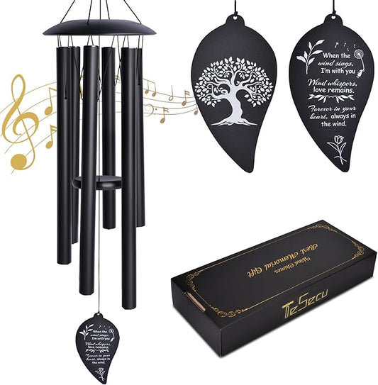 Wind Chimes for Outside, 40" Sympathy Wind Chimes Memorial Wind Chime for Loss of Loved One Mother Father, Large Deep Tone Wind Chimes Outdoor for Garden Hanging Décor,Sympathy Gifts