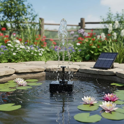 Solar Powered Water Fountain with Multiple Spray Heads, Solar Water Pump for Bird Bath, Garden Pond, Patio & Outdoor Decoration, Pump
