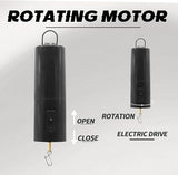 2 Pack Wind Spinner Motor Hanging Display Rotating Motor Battery Operated Multi-Purposes Rotatable Hook for Garden Outdoor Decoration(Black)
