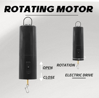 2 Pack Wind Spinner Motor Hanging Display Rotating Motor Battery Operated Multi-Purposes Rotatable Hook for Garden Outdoor Decoration(Black)